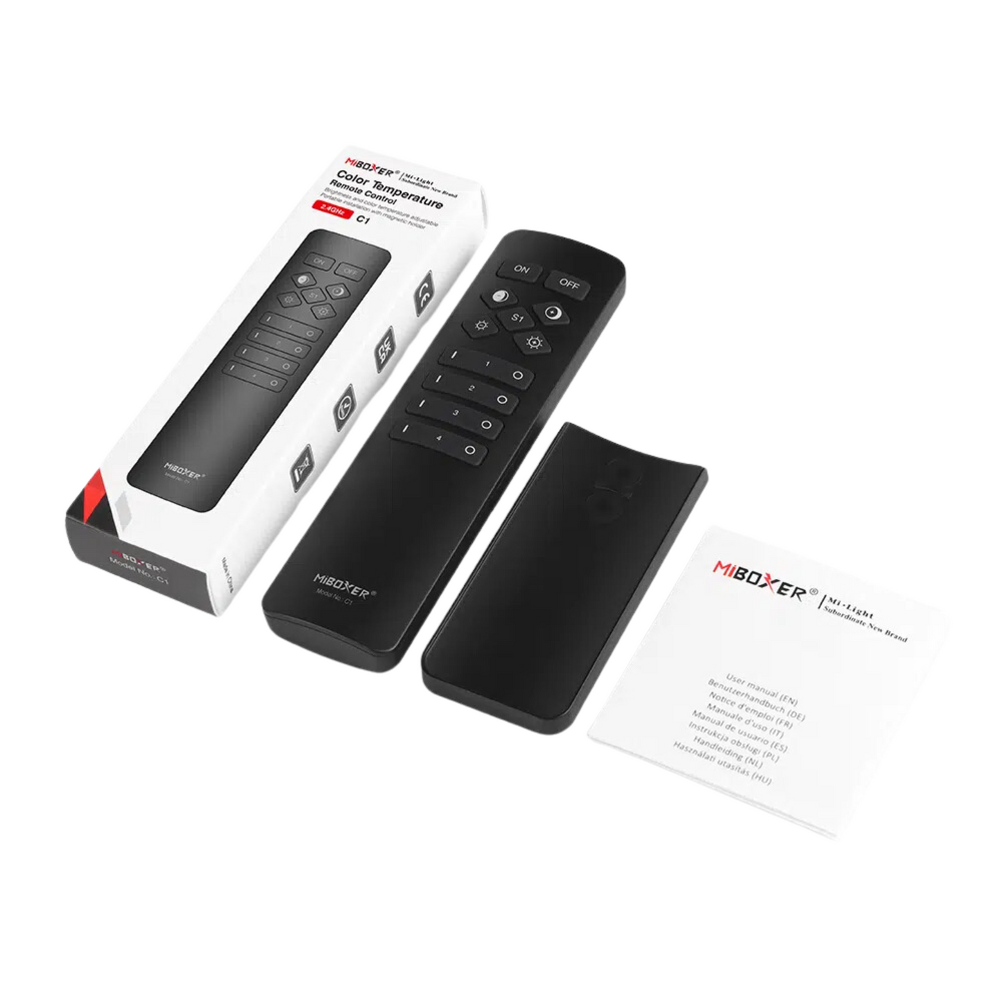 MiBoxer Colour Temperature Dimming Remote Controller, Black