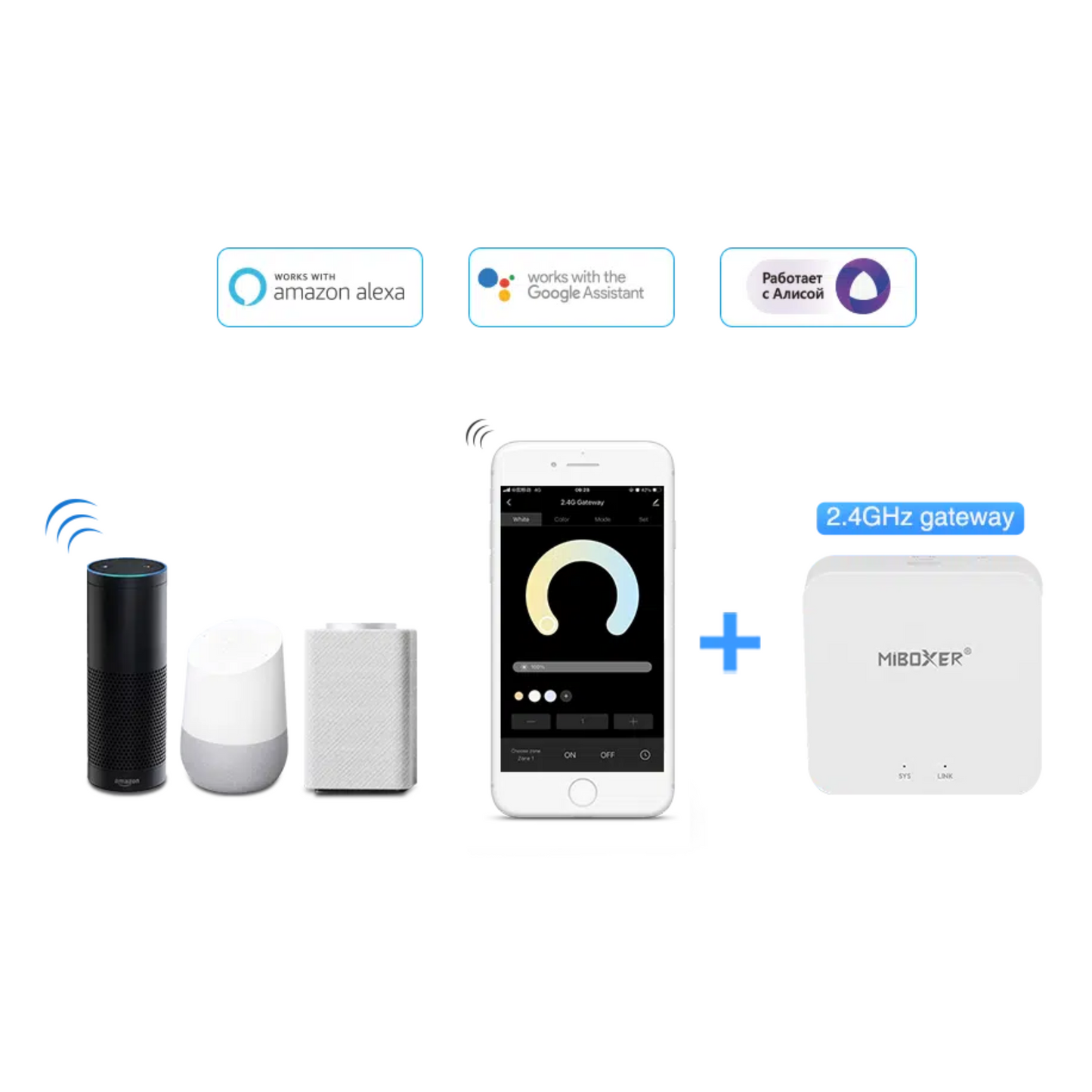 Mi-Light 2-in-1 LED Strip Controller, 12-24V, 12A, 2.4G