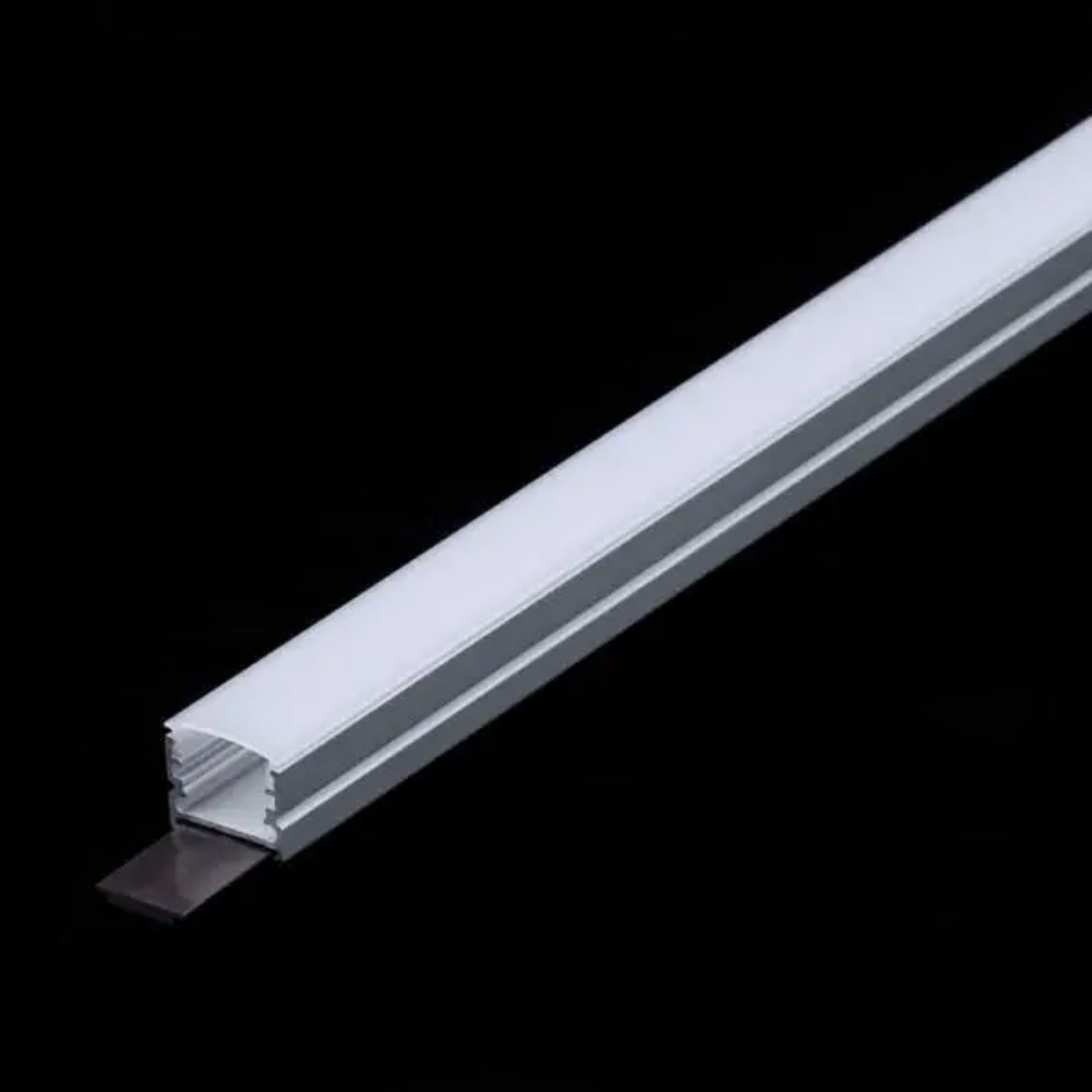 18.5x14.1mm Aluminium Magnetic LED Profile Set, Diffuser, End Cap & Bracket, 2m