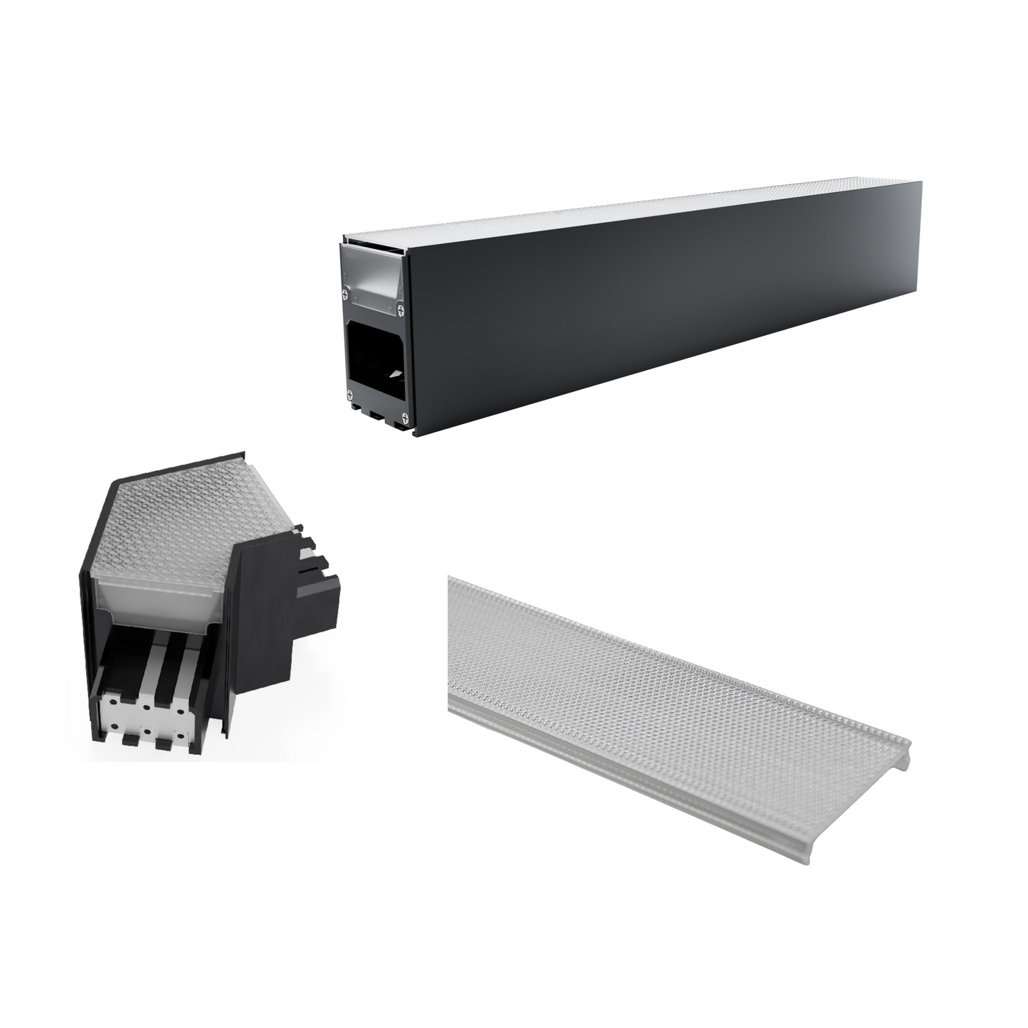 40W Hexagon LED Light – 300mm, 6,000lm, Black, IP20