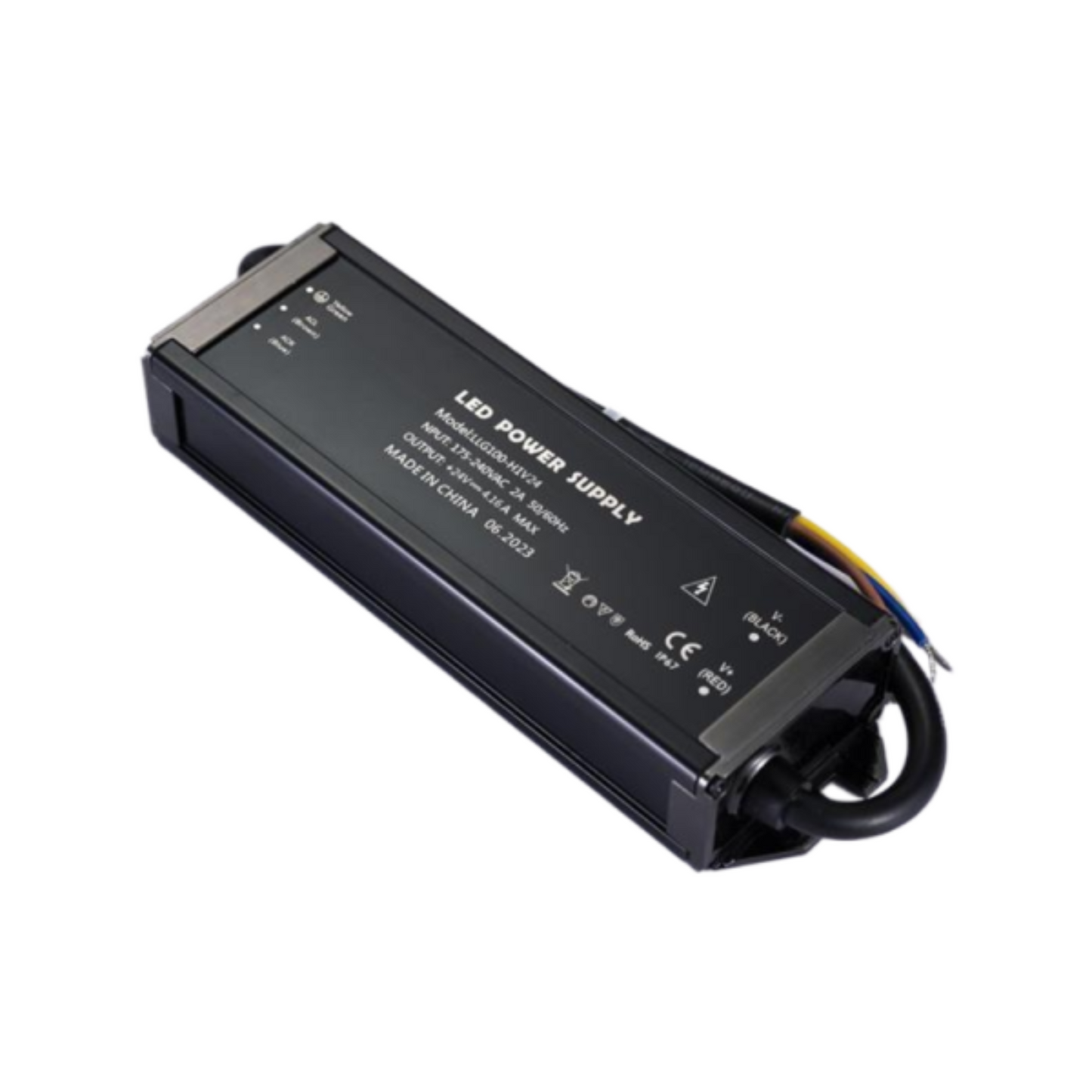Waterproof LED Power Supply, 100W, 24V, 4.16A, IP67