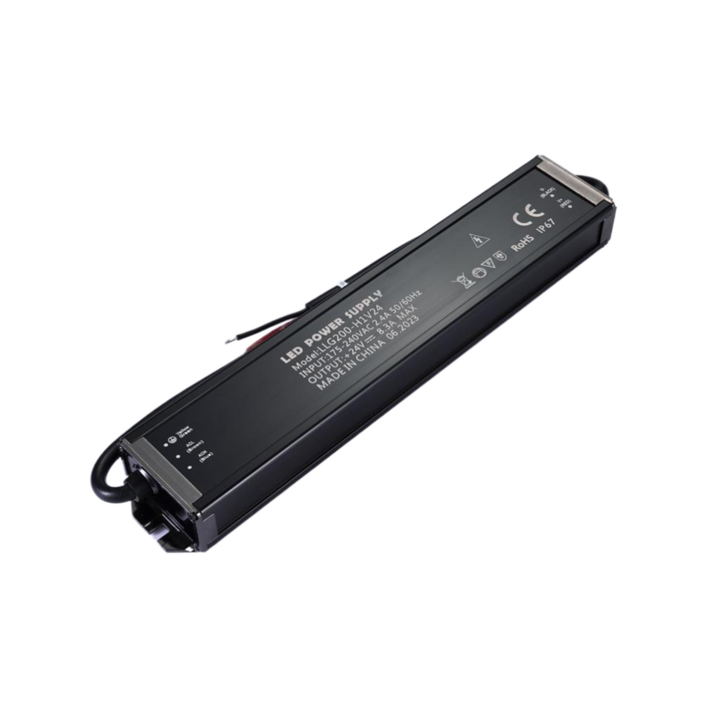 Waterproof LED Power Supply, 200W, 24V, 8.3A, IP67