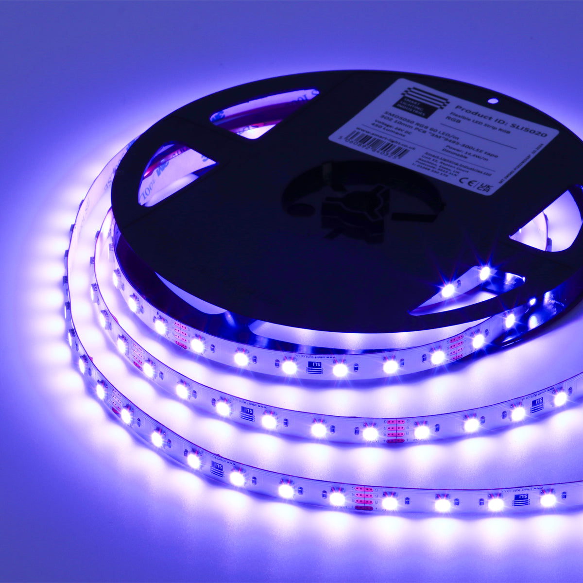 14.4W/m RGB LED Strip Light – 450lm/m, 5m Reel, 3-Year Warranty