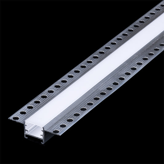 12.4x48.6x16.6mm Plaster-In LED Profile Set With Diffuser, 2m