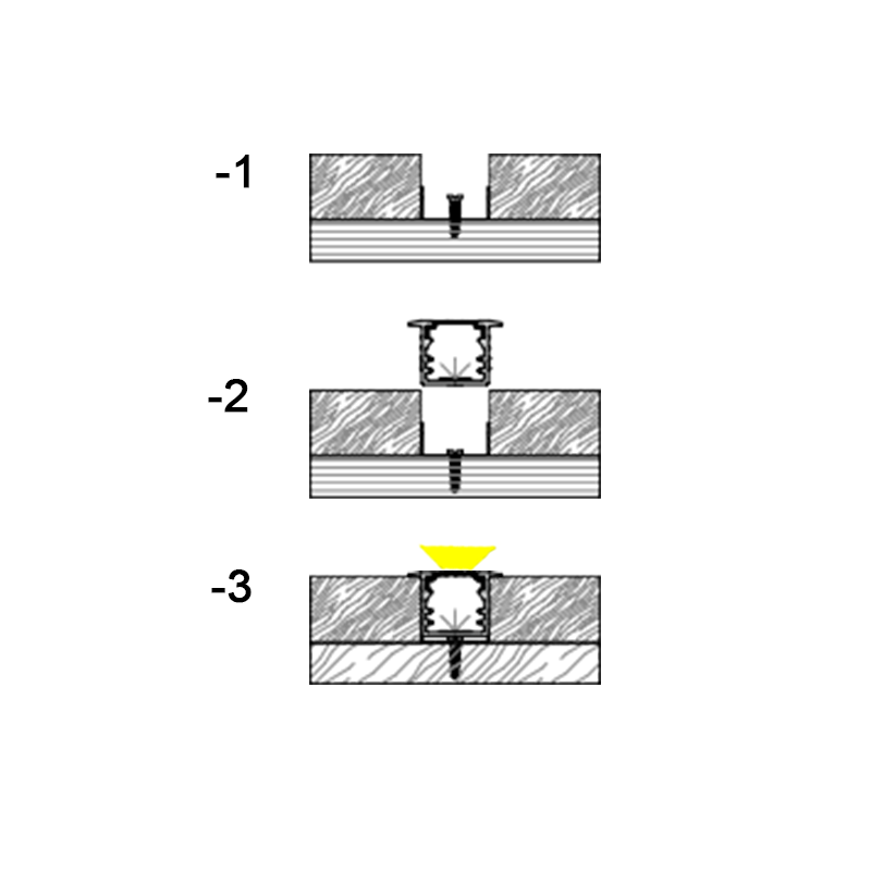 15x10mm (20.7mm Width) Recessed LED Profile With Opal Diffuser Kit, 2m, Silver