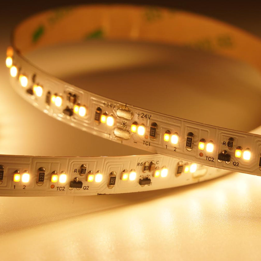 18W Dim-to-Warm LED Strip - 224 LEDs/m, 1800K-3000K, IP20, 10mm, 10m Roll
