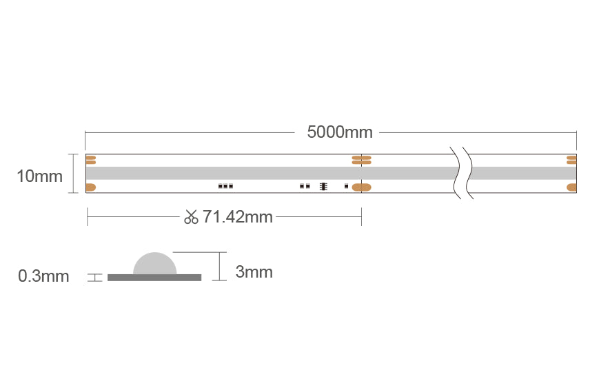 6W/m COB RGBW SPI Strip Light - 24VDC, 14 Pixels/m, 5m Reel