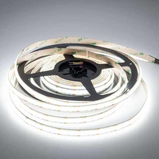 COB CCT Adjustable LED Strip 24V – 15W/m, Tunable White 3000K–6000K, 5m Reel