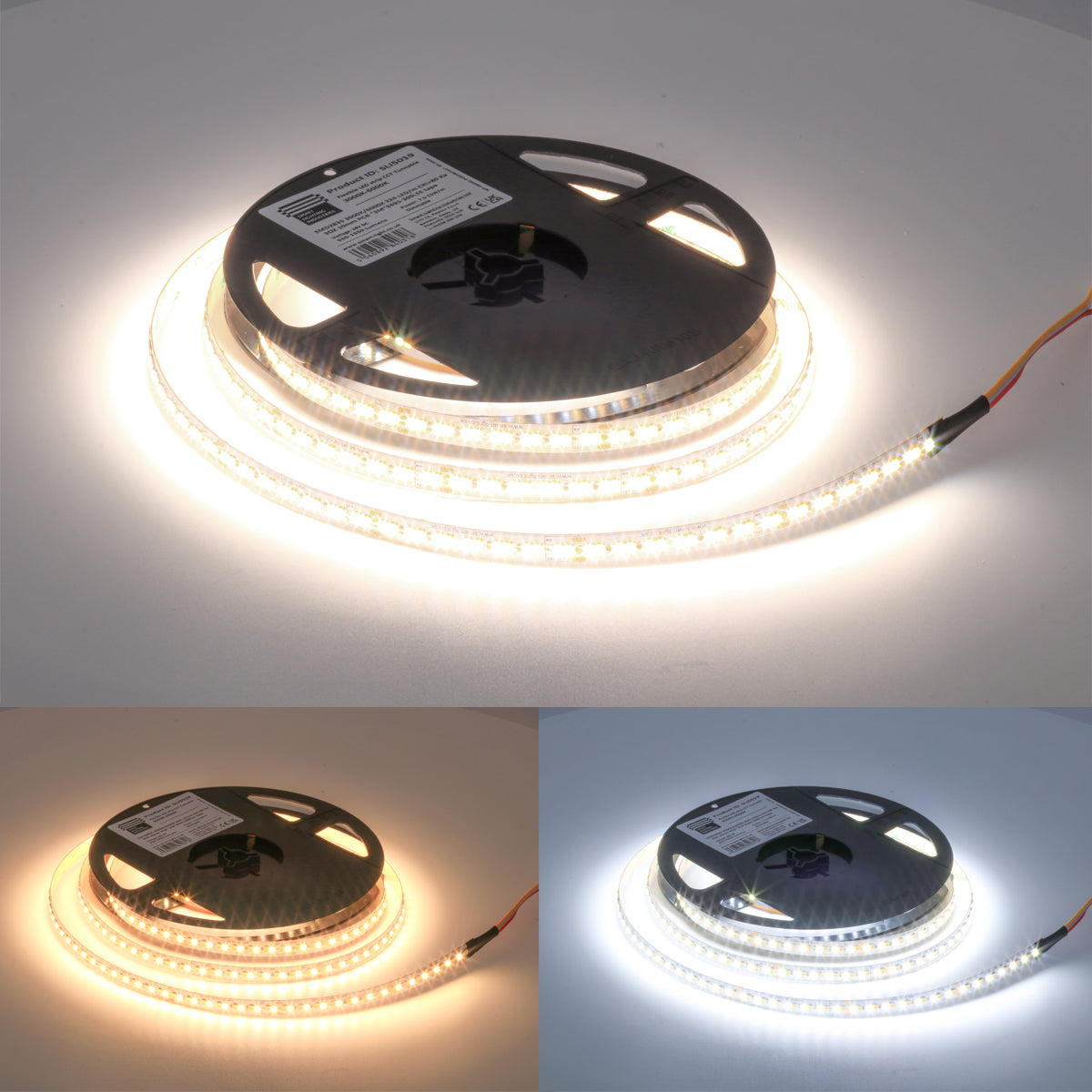 15W/m CCT Adjustable LED Strip – 3000K–6000K Tunable, SMD2835, 950–1950lm/m