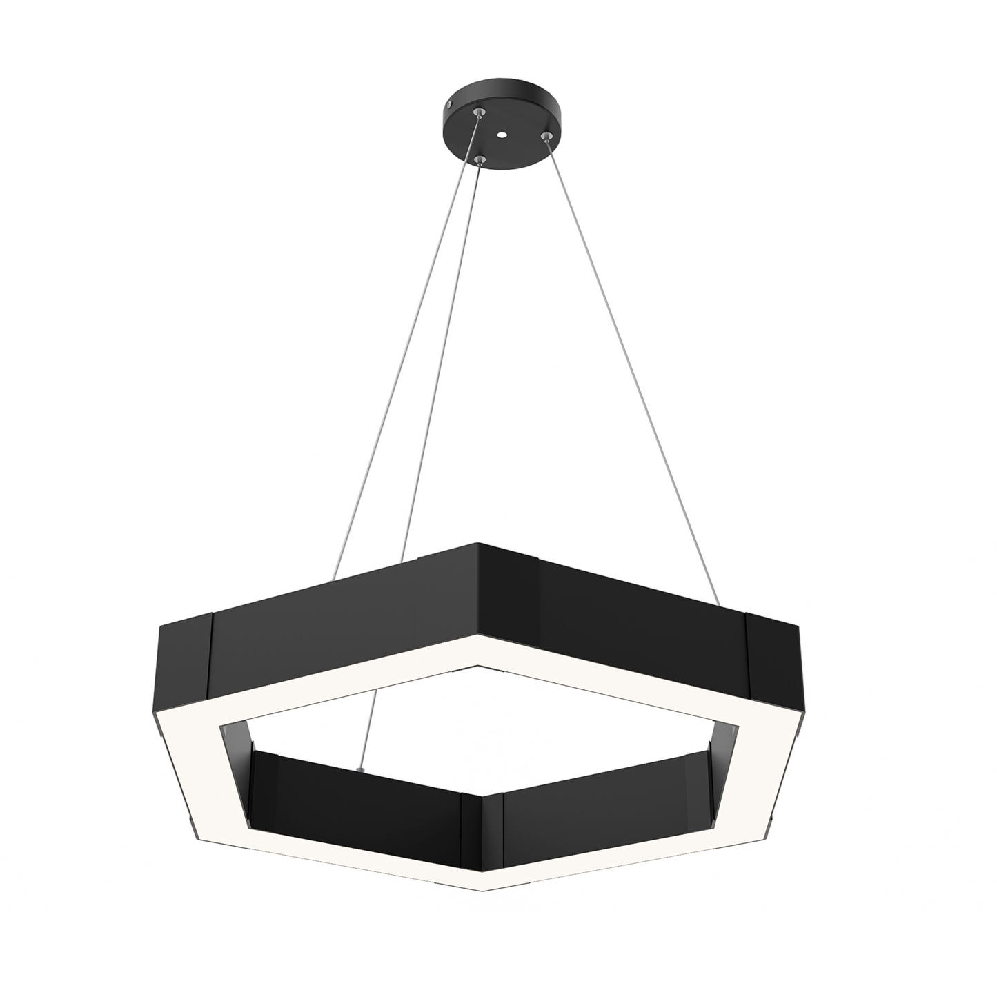 150W Hexagon LED Light – 600mm Side, 22500Lm, Black, IP20