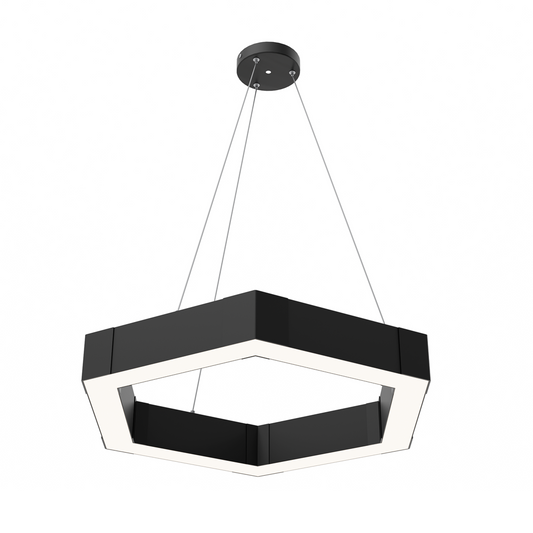 40W Hexagon LED Light – 300mm, 6,000lm, Black, IP20