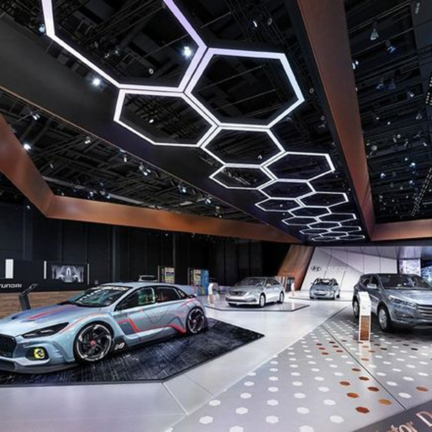 150W Hexagon LED Light – 600mm Side, 22500Lm, Black, IP20