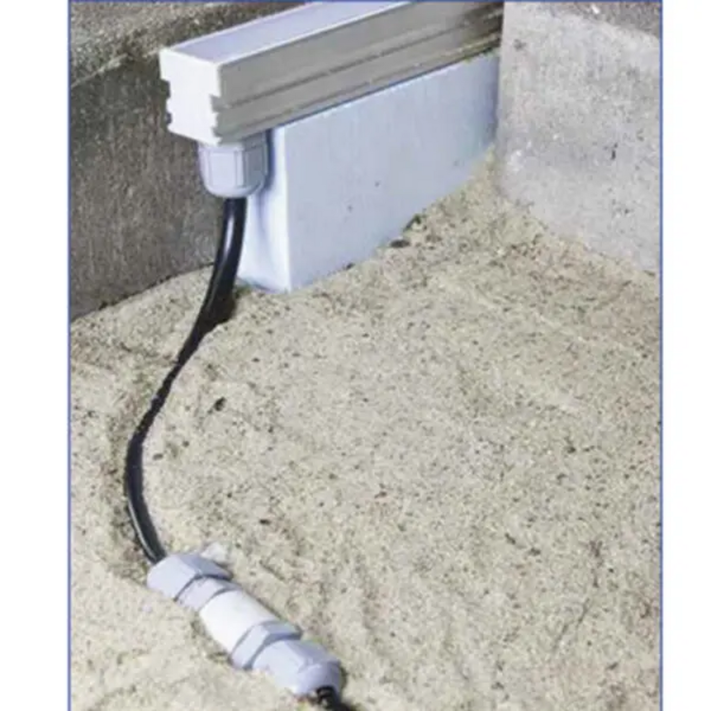 25.5x25mm Outdoor Floor Recessed Aluminium LED Profile Set With Diffuser, 2m
