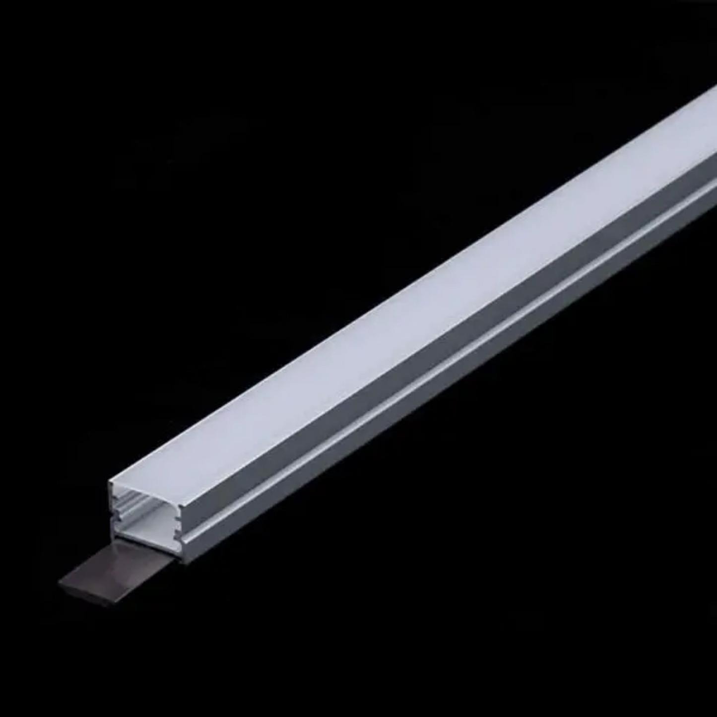 18.5x14.1mm Aluminium Magnetic LED Profile Set, Diffuser, End Cap & Bracket, 2m