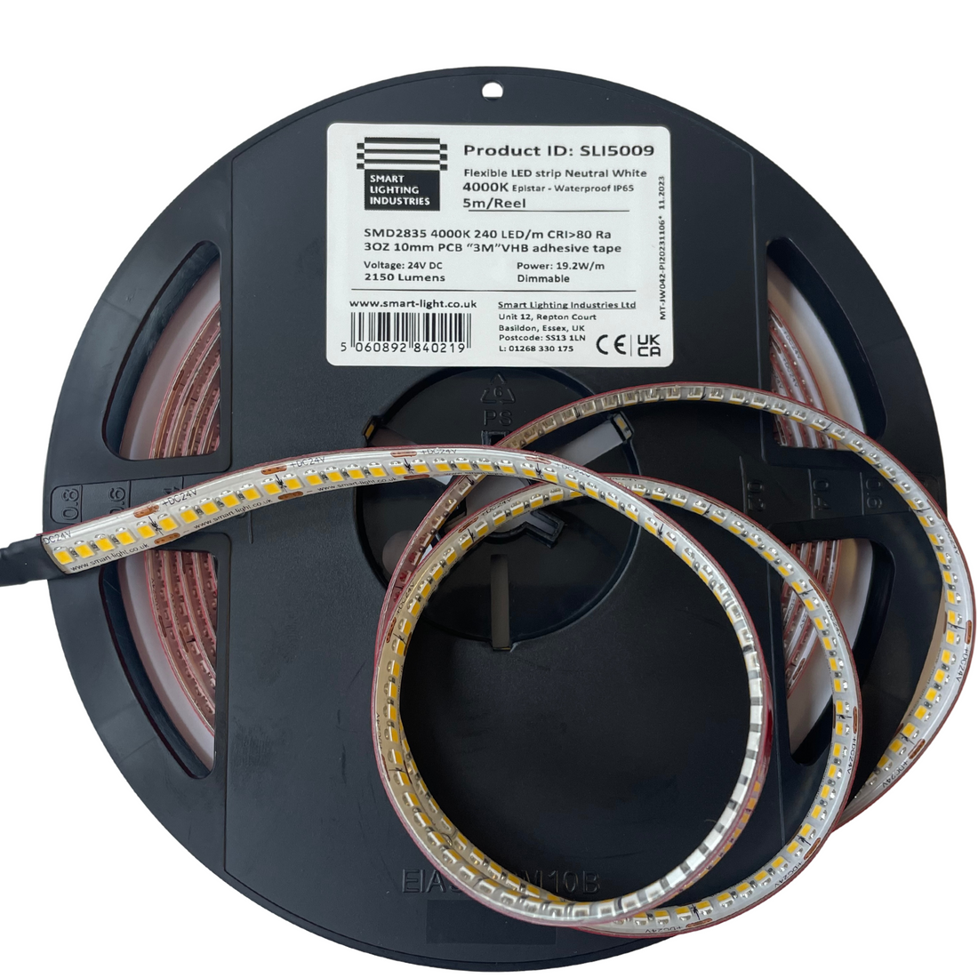 19.2W/m Dimmable Waterproof LED Strip – 4000K, IP65, SMD2835, Epistar ...