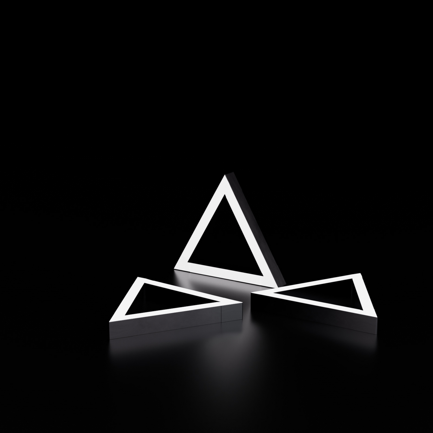 40W Triangle LED Light – 600mm Side, 6,000lm, Black, IP20