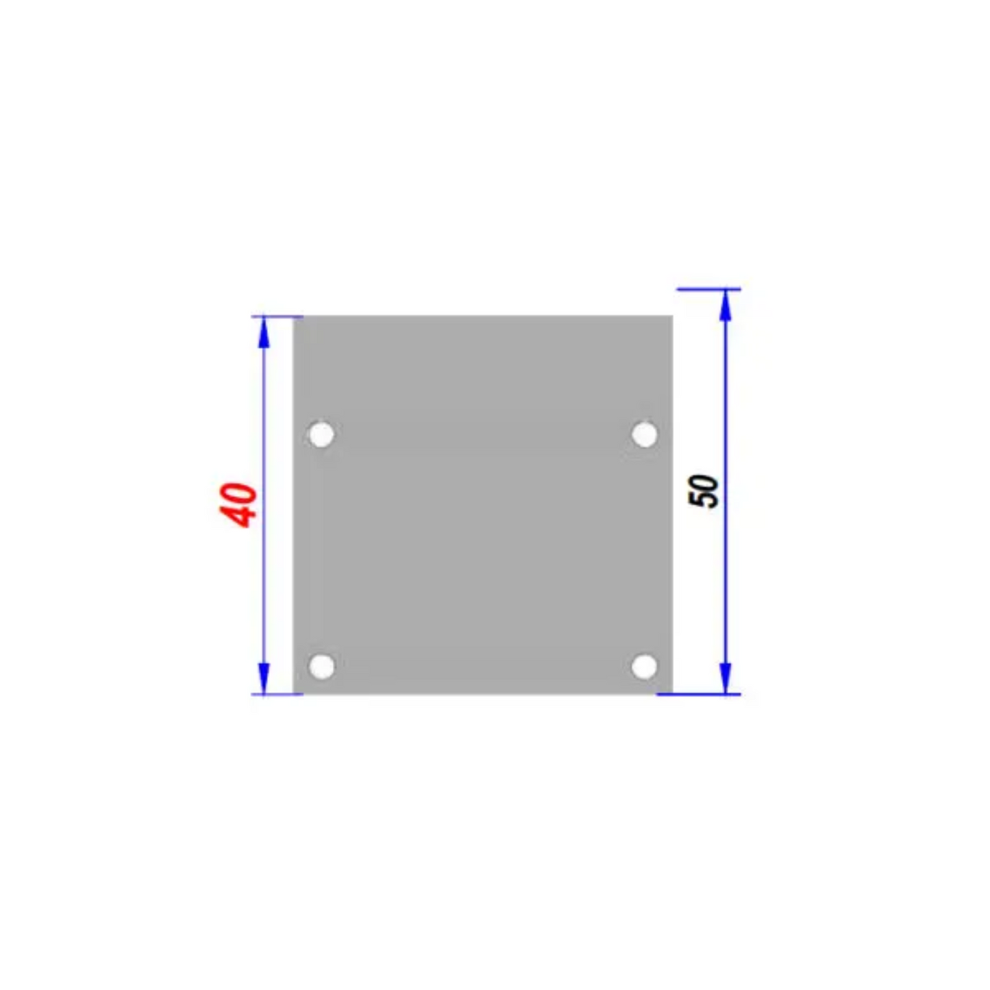 40x40mm Surface Aluminium LED Profile Set With Diffuser, 2m