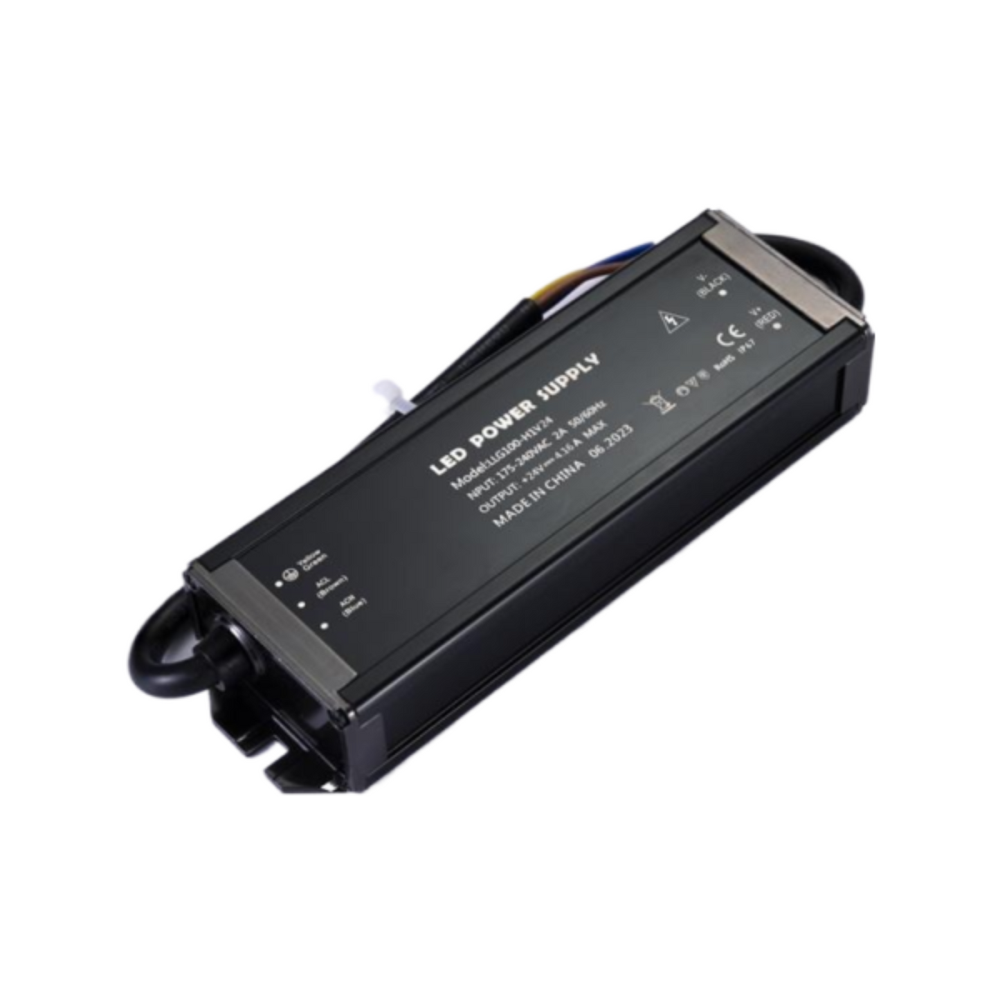 Waterproof LED Power Supply, 100W, 24V, 4.16A, IP67