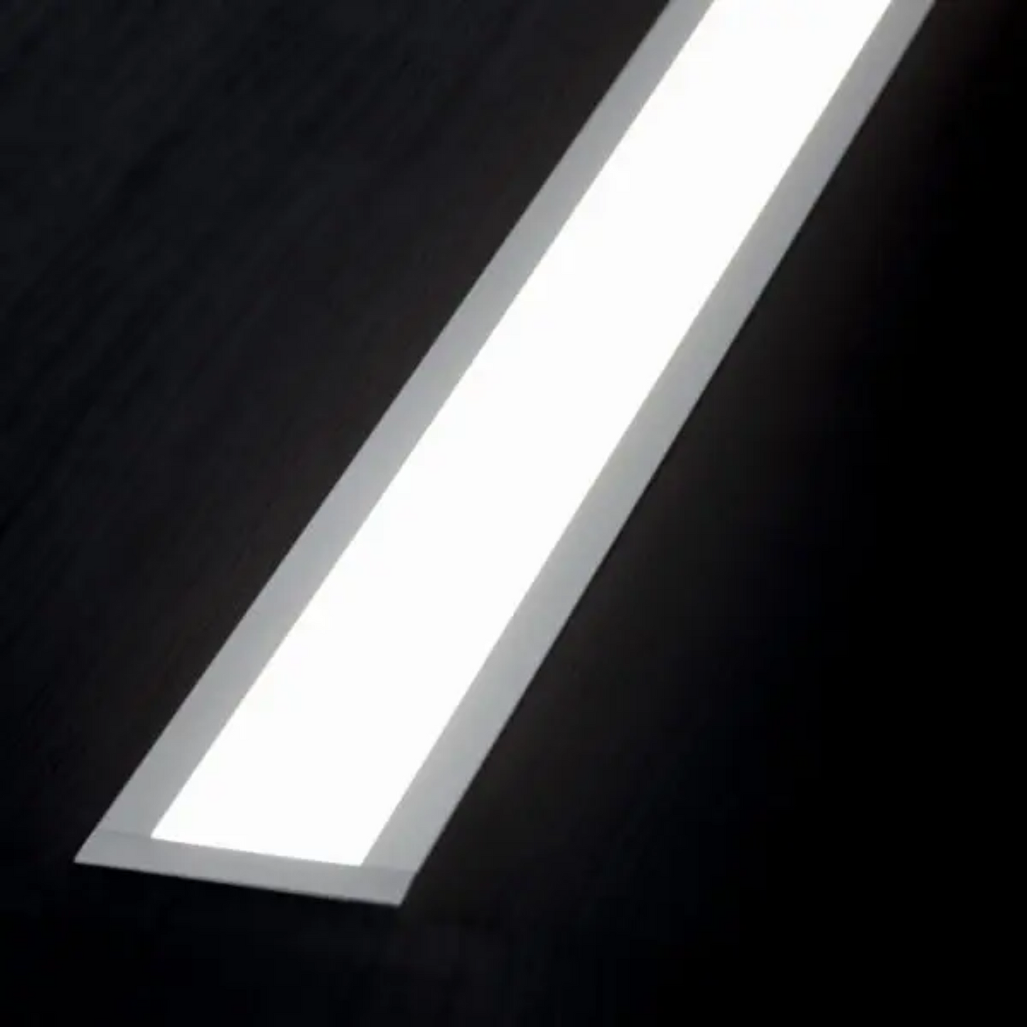 74x36mm Wide Recessed Aluminium LED Profile Set With Diffuser, 2m