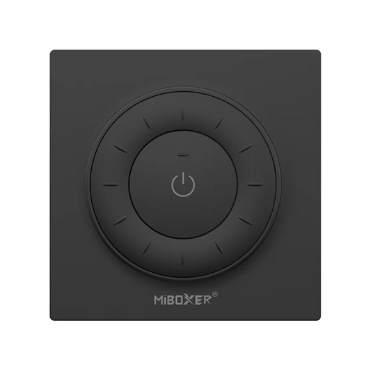 MiBoxer Rotating Dimmer Switch Wall Panel Remote, 2.4G, Black