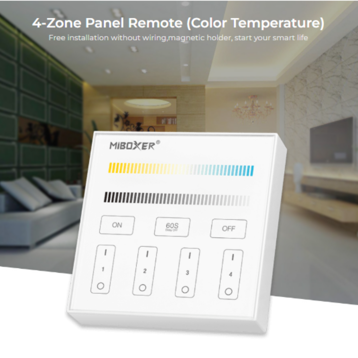 MiBoxer 4-Zone 3-in-1 Smart Panel Remote Controller, CCT