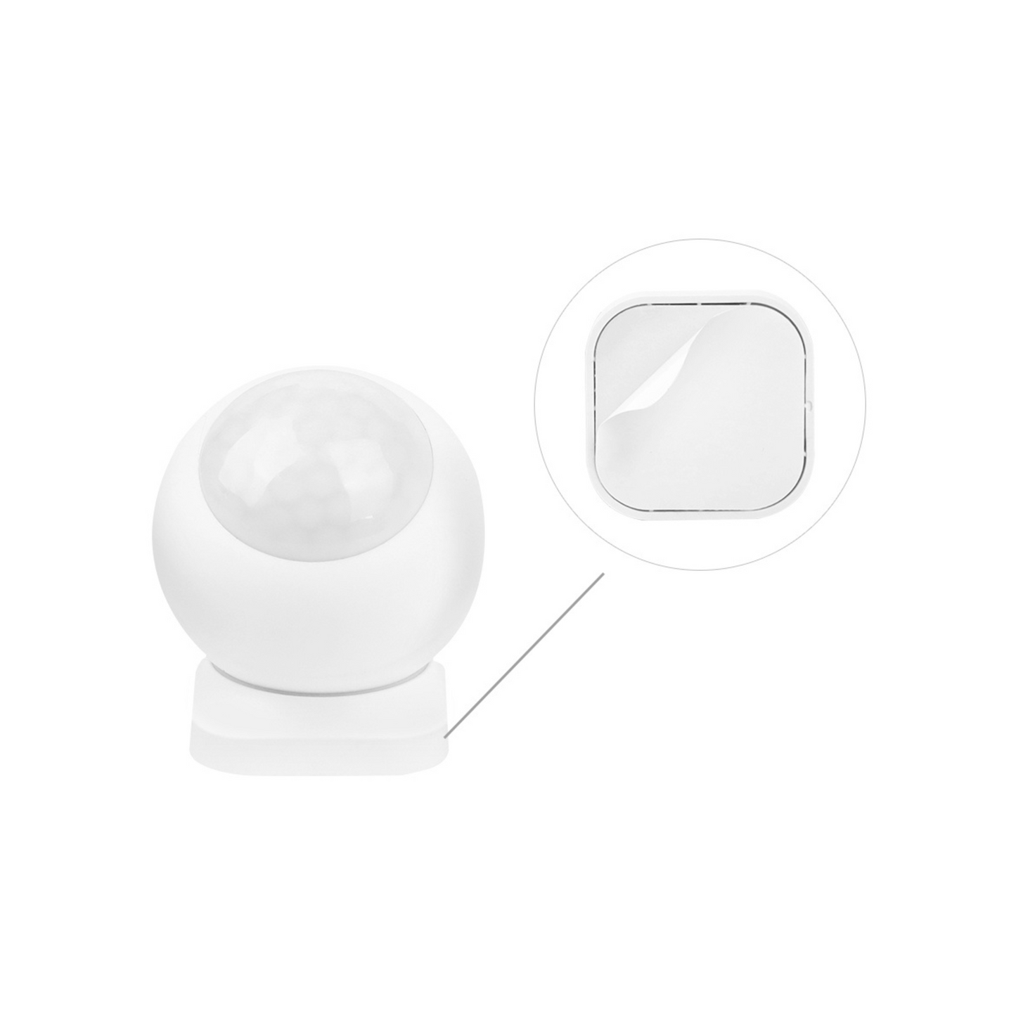 Magnetic Mounting PIR Motion Sensor, 120 Degree, White, 2.4G