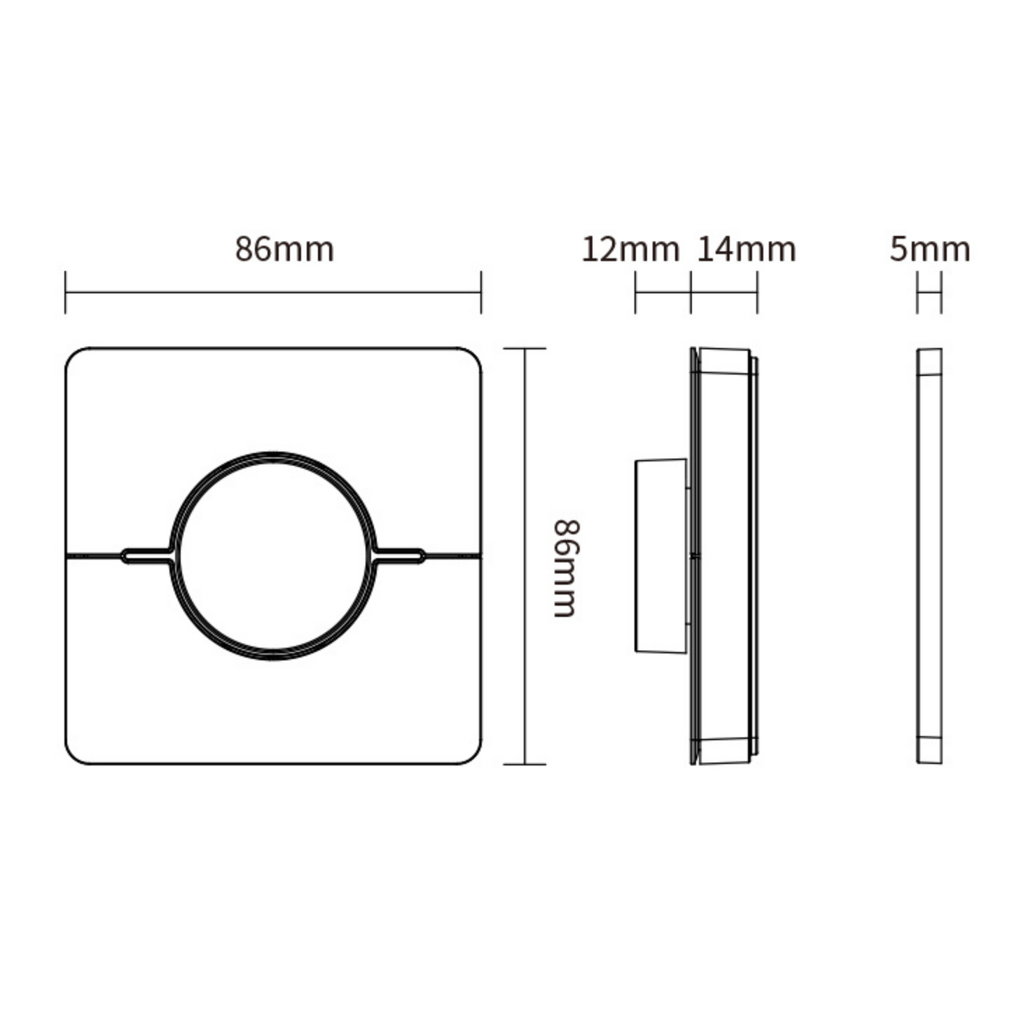 MiBoxer 4-Zone Rotating Panel Remote, CCT, 2.4G, 3V