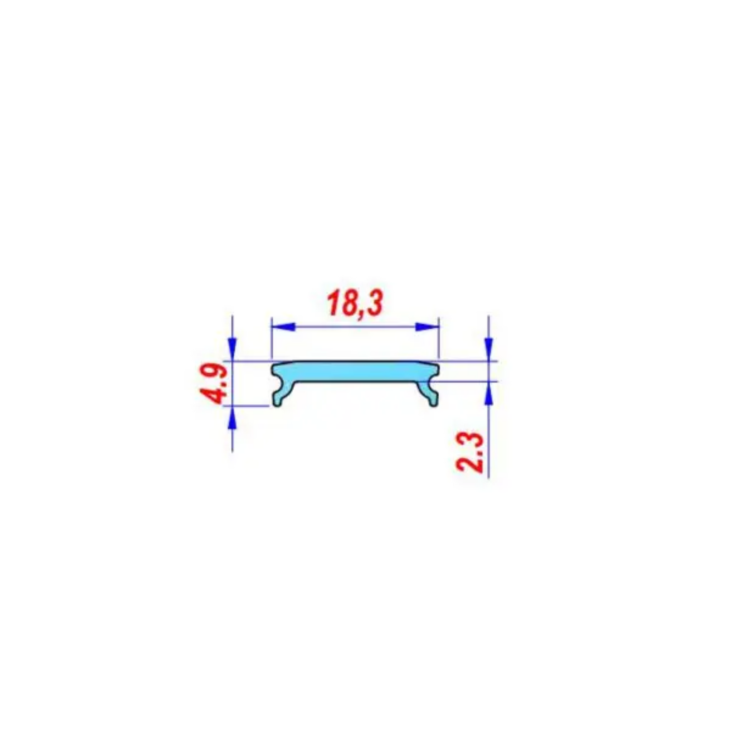 25.5x25mm Outdoor Floor Recessed Aluminium LED Profile Set With Diffuser, 2m