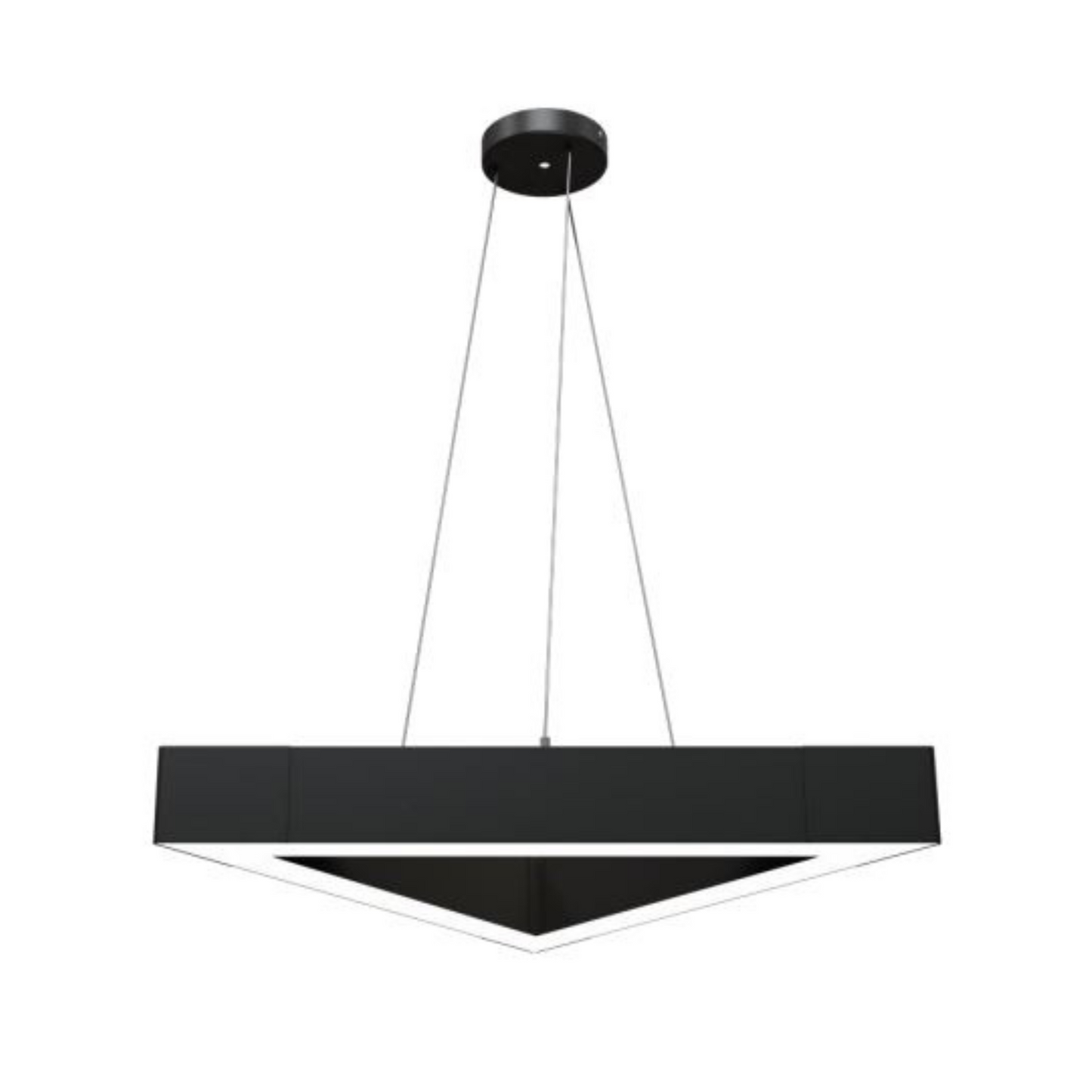 80W Triangle LED Light – 1200mm Side, 12,000lm, Black, IP20