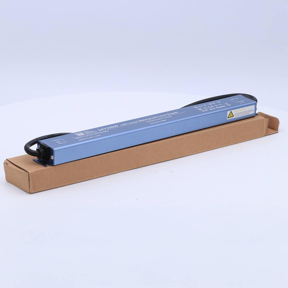 250W Ultra Thin Linear LED Driver - 24V, 10.4A, IP67