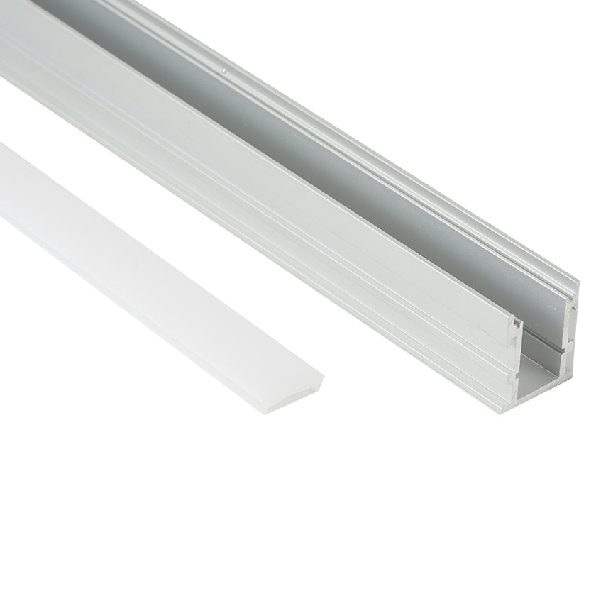 26x21mm Outdoor LED Profile With Opal Diffuser Kit, 2m, Silver