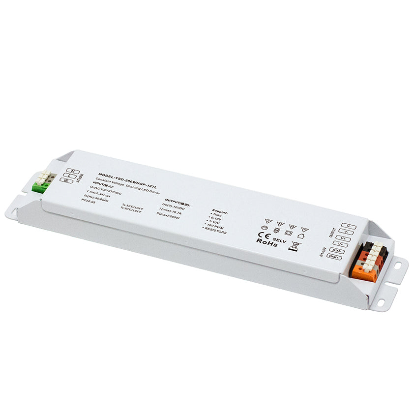 200W Dimmable LED Driver (inc Triac, 0-10V) - 24V, 8.4A, IP20