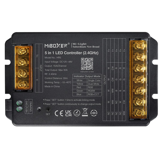 MiBoxer HR5 5 in 1 LED Strip Controller, 2.4G, 30A Max Output