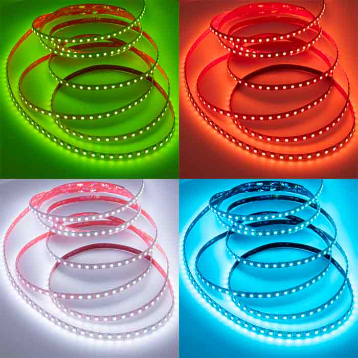 RGB LED Strip Light 24V – Free-Cut, 80 LEDs/m, CRI95, SMD5050, 10mm, Price Meter