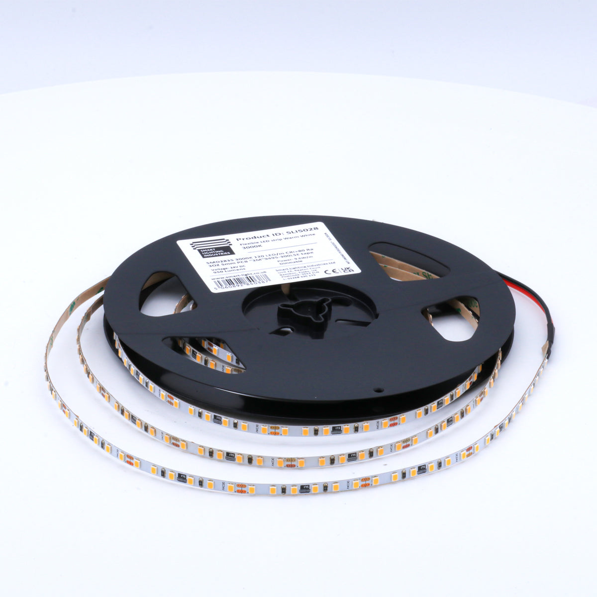 9.6W/m Dimmable LED Strip – 24V, SMD2835, IP20, 5mm Width, 5m Reel