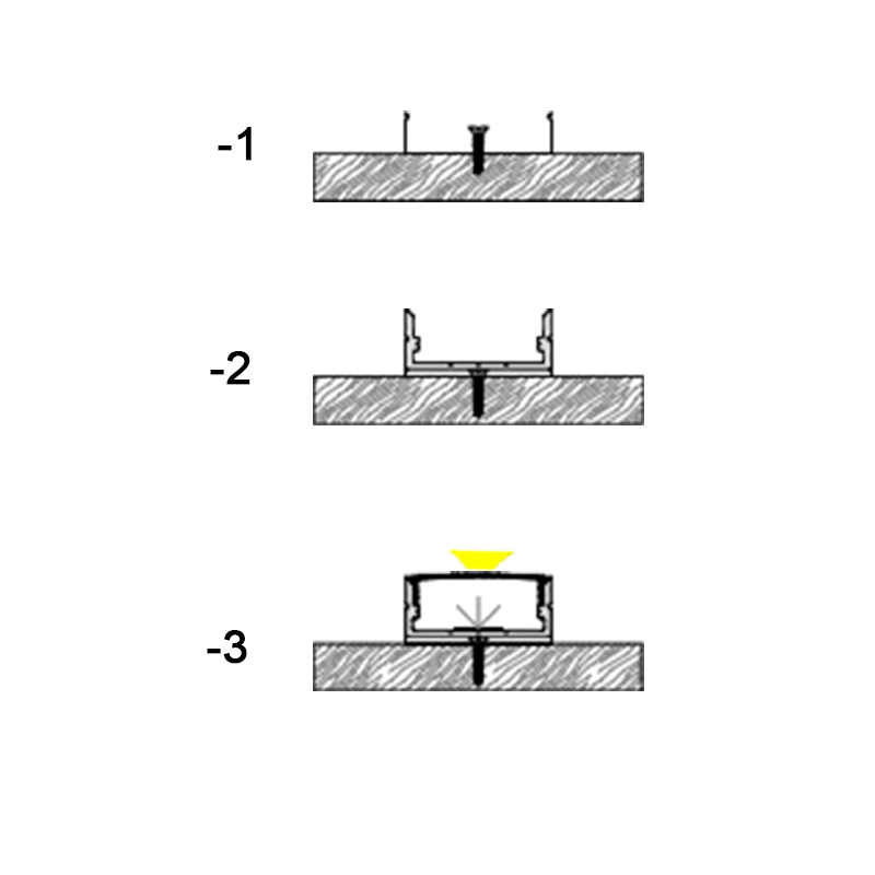 18x9mm Surface LED Profile With Opal Diffuser Kit, 2m, Silver