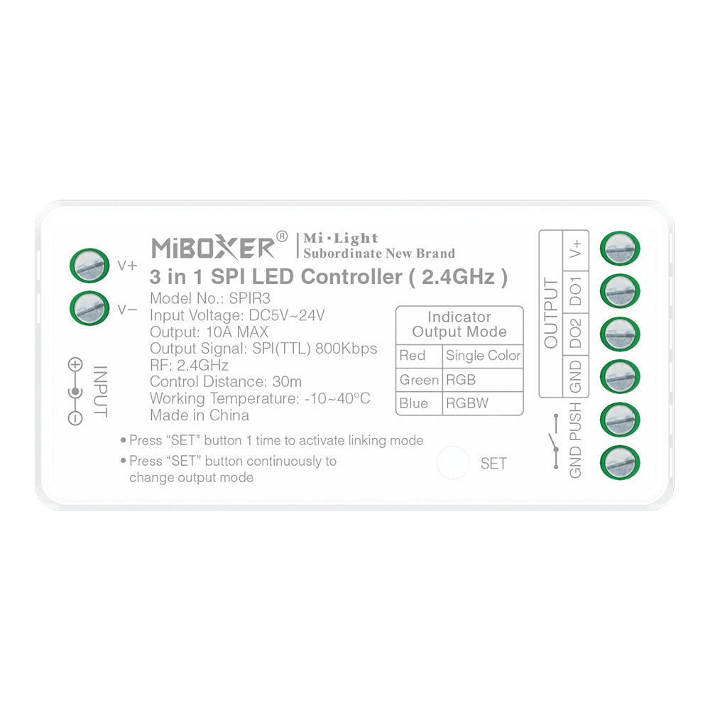 MiBoxer 3 in 1 SPI LED Strip Controller, 2.4G, SPIR3