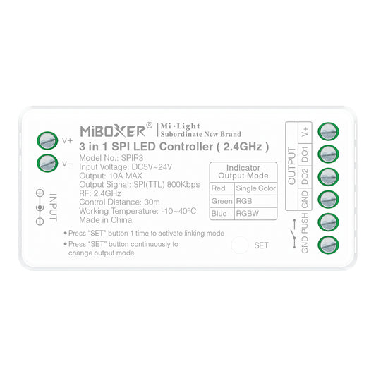 MiBoxer 3 in 1 SPI LED Strip Controller, 2.4G, SPIR3