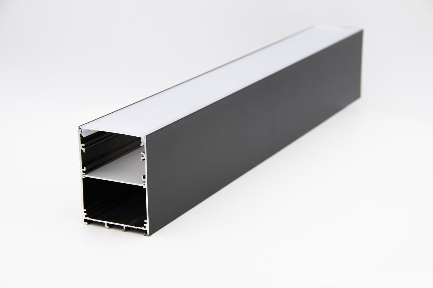 85x64.5mm Surface Aluminium LED Profile Set With Diffuser, 2m