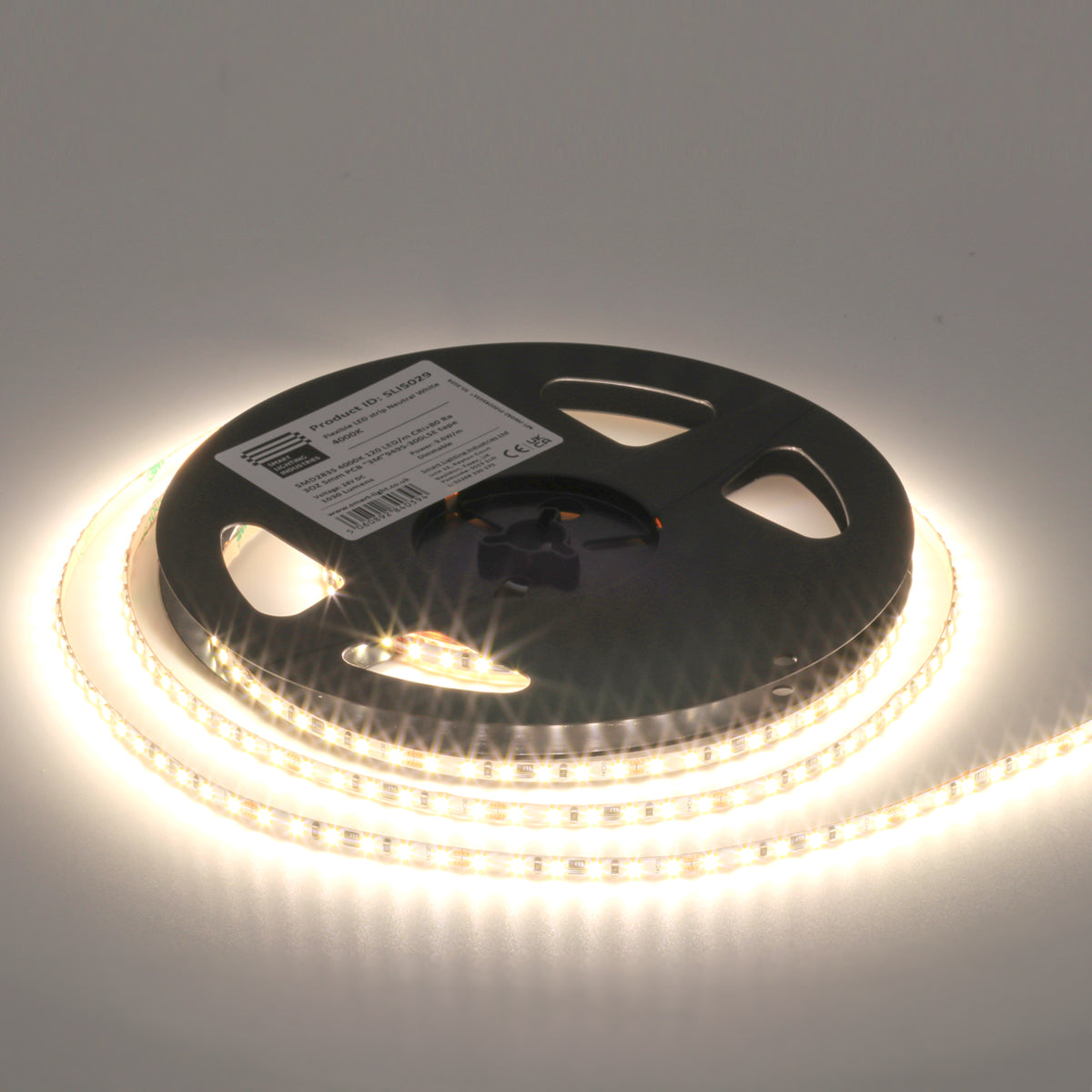 9.6W/m Dimmable LED Strip – 24V, SMD2835, IP20, 5mm Width, 5m Reel