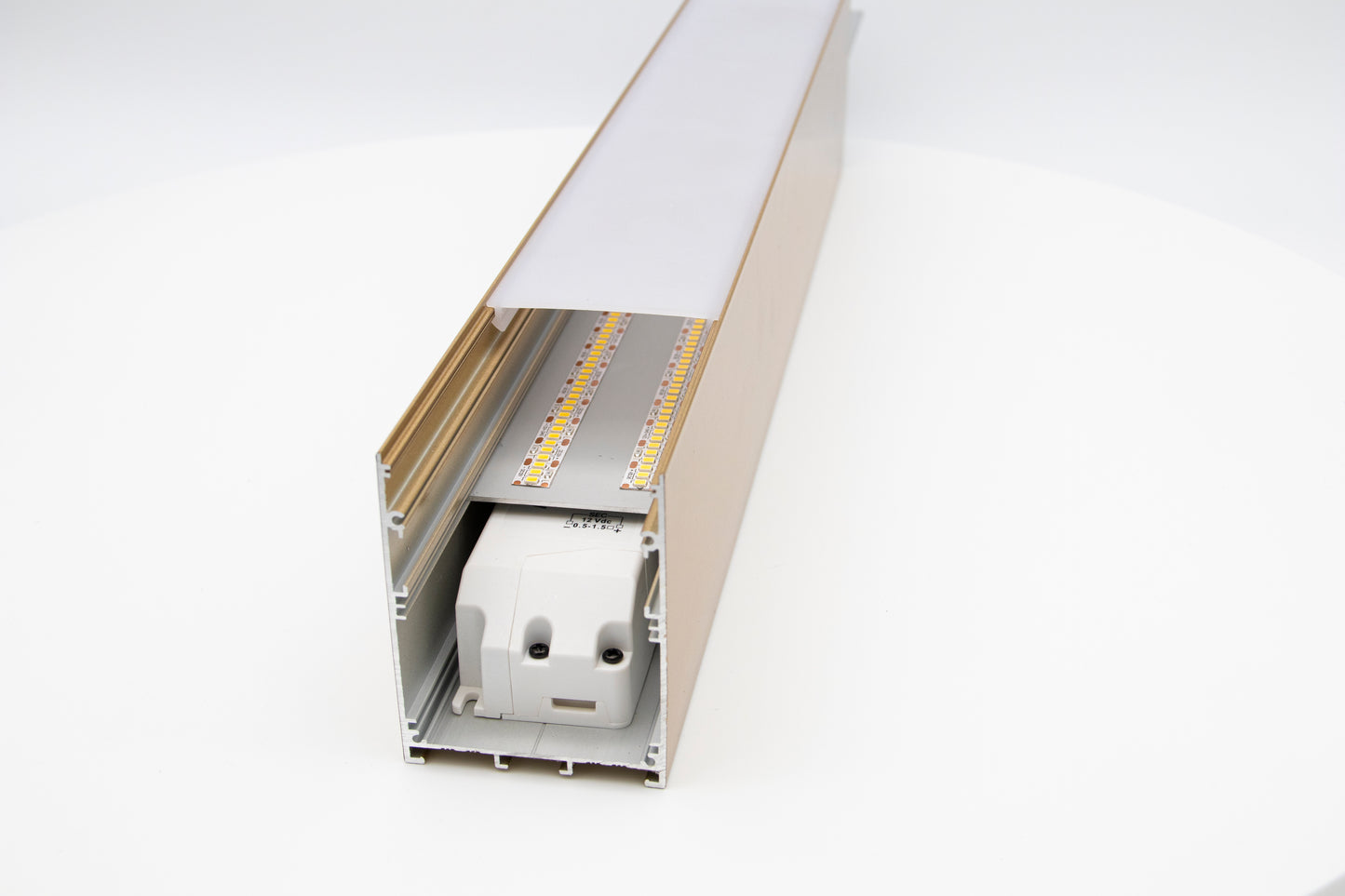 85x64.5mm Surface Aluminium LED Profile Set With Diffuser, 2m
