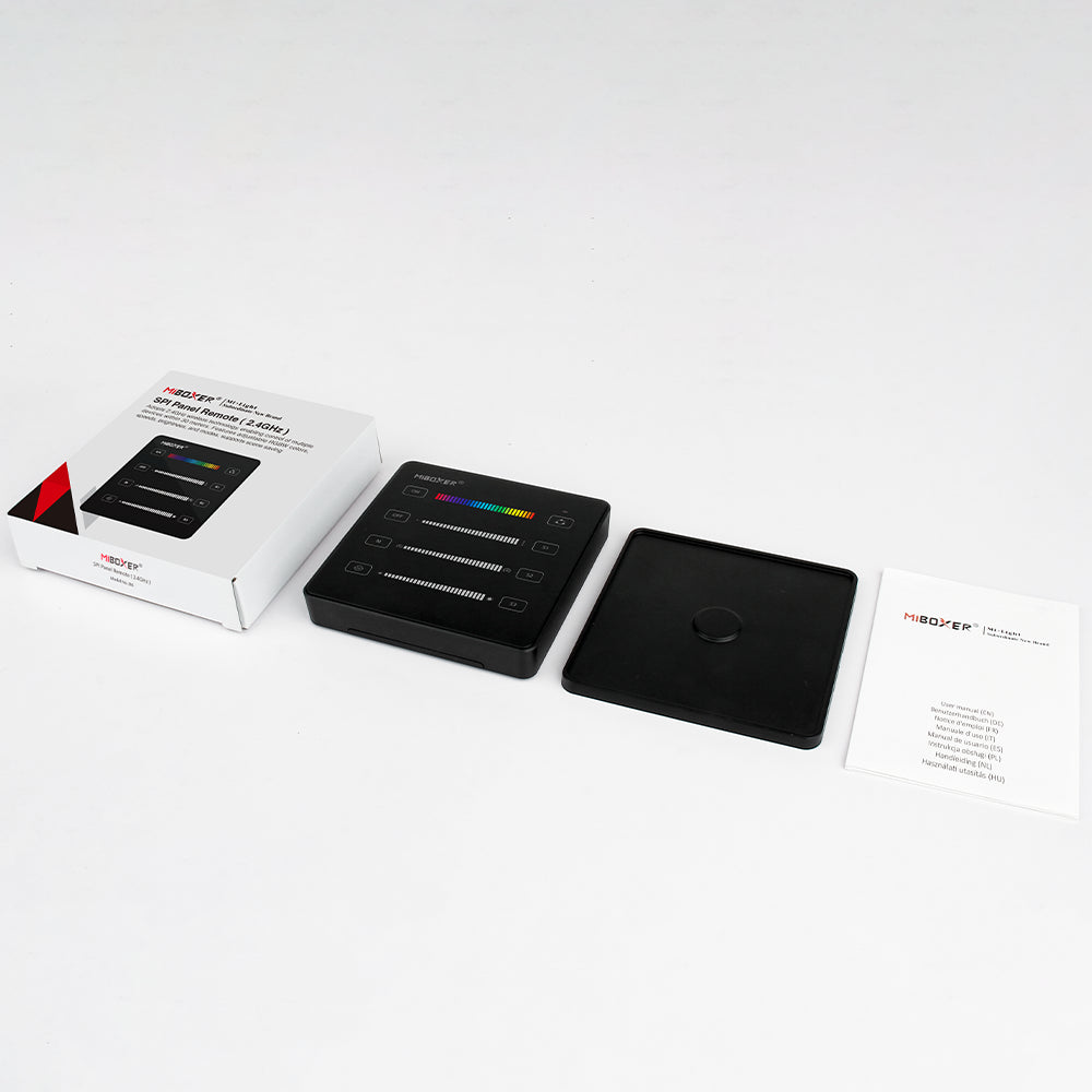 Single Zone SPI Panel Remote, Black, Battery Operated, 2.4G