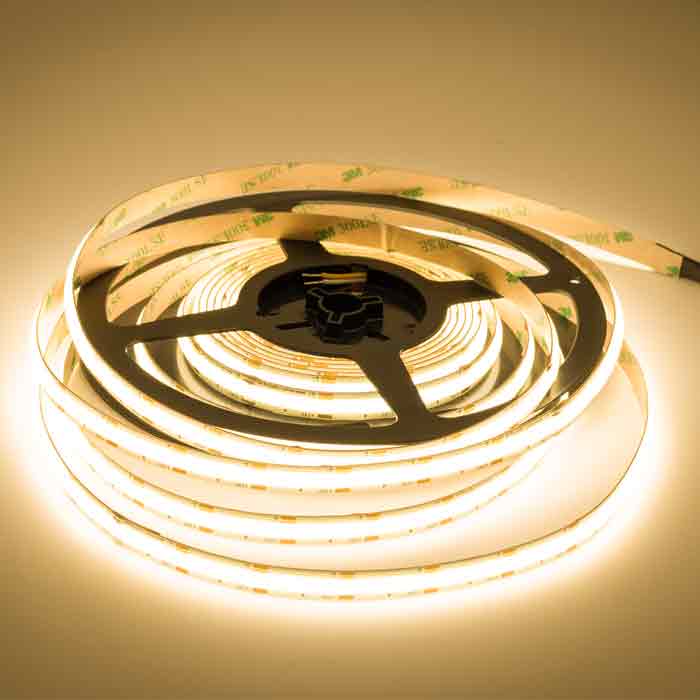 COB CCT Adjustable LED Strip 24V – 15W/m, Tunable White 3000K–6000K, 5m Reel