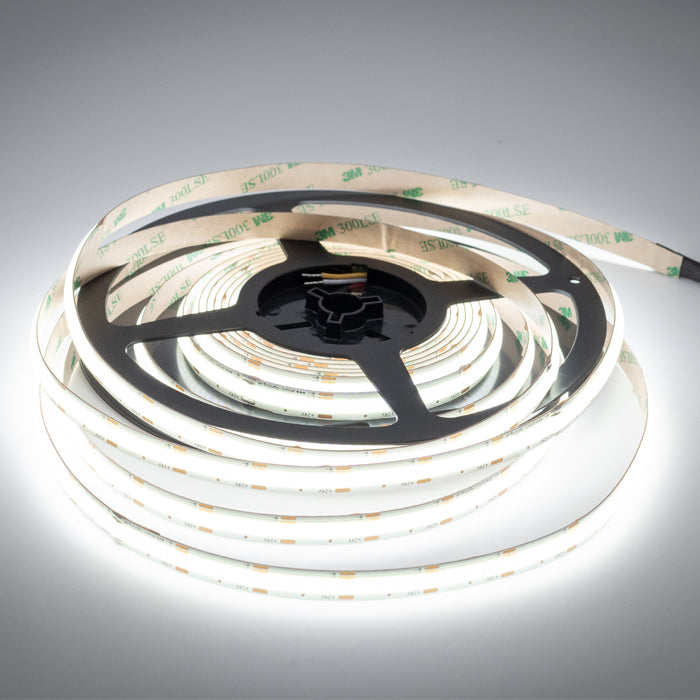 COB CCT Adjustable LED Strip 24V – 15W/m, Tunable White 3000K–6000K, 5m Reel