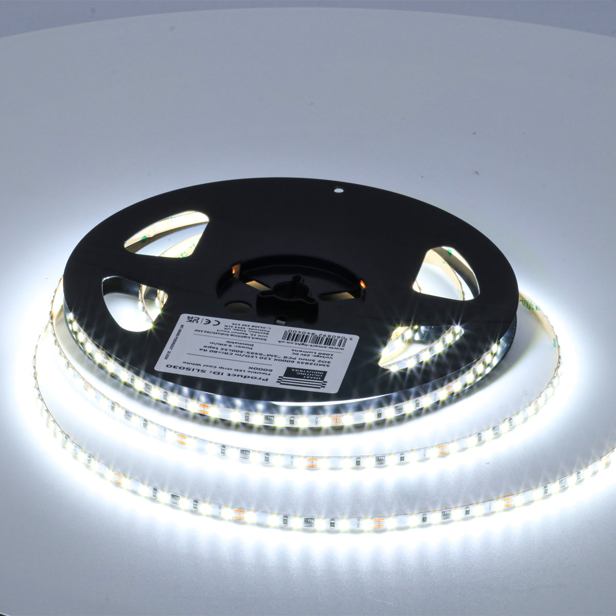 9.6W/m Dimmable LED Strip – 24V, SMD2835, IP20, 5mm Width, 5m Reel