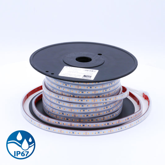 9.6W/m LED Strip Light 24V – IP67, 3000K, 120 LEDs/m, SMD2835, Sold per Meter