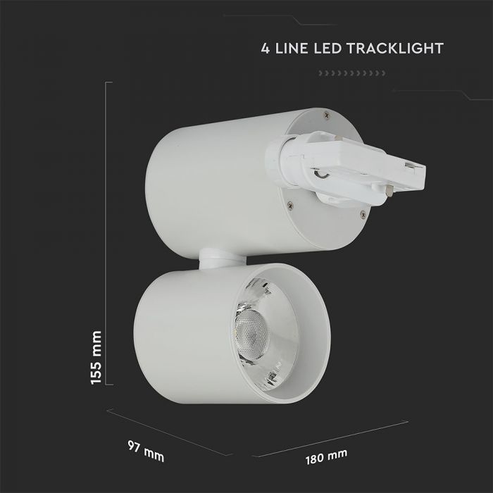 15W LED Track Light 5 Years Warranty