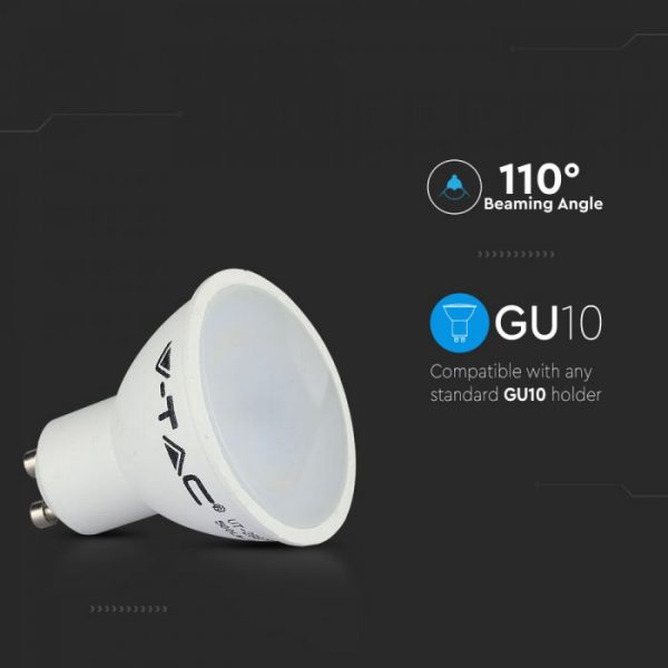5W GU10 LED Spotlight SMD 110 degree Milky Cover