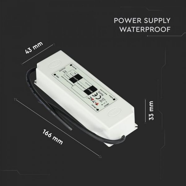 60W LED Waterproof Power Supply 12V 5A IP67 Plastic