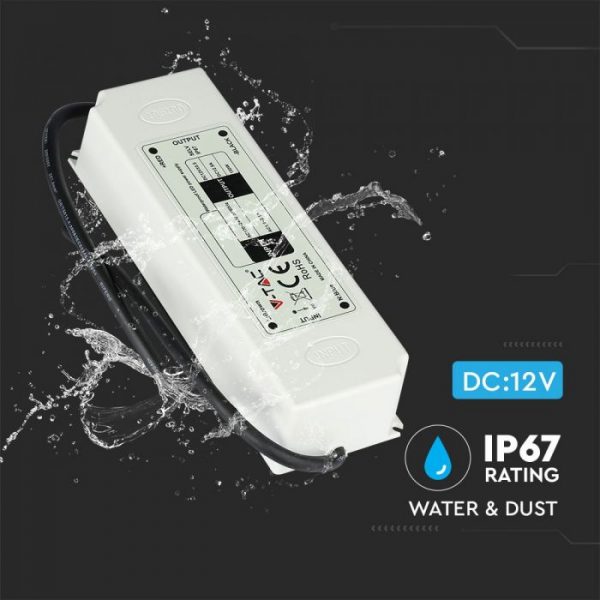 150W LED Waterproof Power Supply 12V 12.5A IP67 Plastic